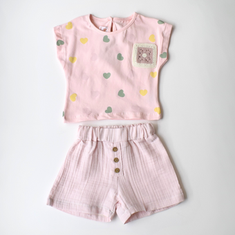 Ensemble décontracté Heart Candy pour filles