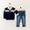 Ensemble pull et jean bleu marine