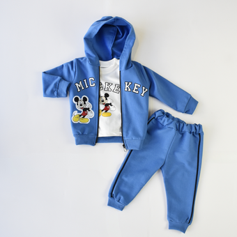 Cozy Cotton Tracksuit Joggers Set for Active Boys