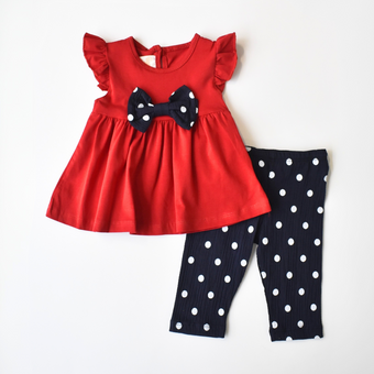 Ensemble décontracté à pois pour jolies filles