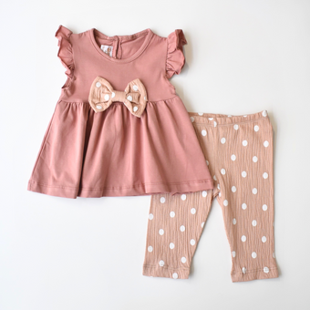 Ensemble décontracté à pois pour jolies filles