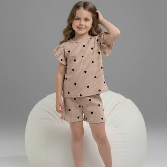Tiny Hearts Girls Short Set