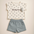 Ensemble décontracté à pois pour filles