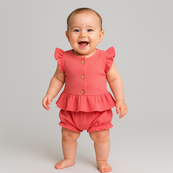 Ensemble décontracté en coton pour filles Cassie