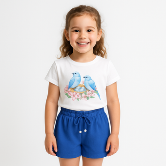 Ensemble décontracté Blue Bird pour filles