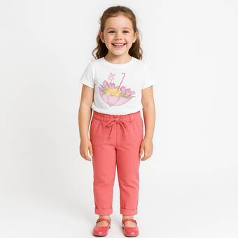 Tulip Umbrella Cotton Girls' Outfit