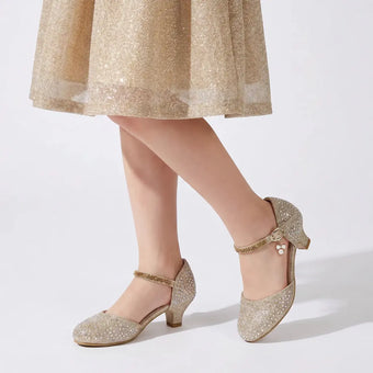Chaussures formelles pour filles avec pendentif en perles
