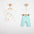 Ensemble de leggings Happy Fruit pour bébé fille
