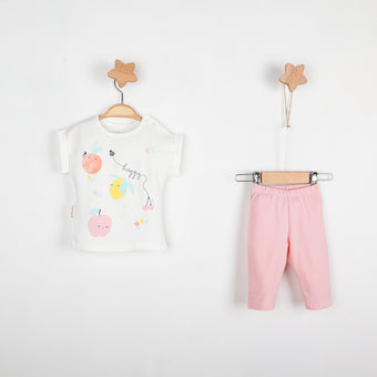 Ensemble de leggings Happy Fruit pour bébé fille
