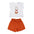 Ensemble décontracté pour filles Orange Butterfly
