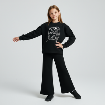 Stylish Flare Girls Cotton Set