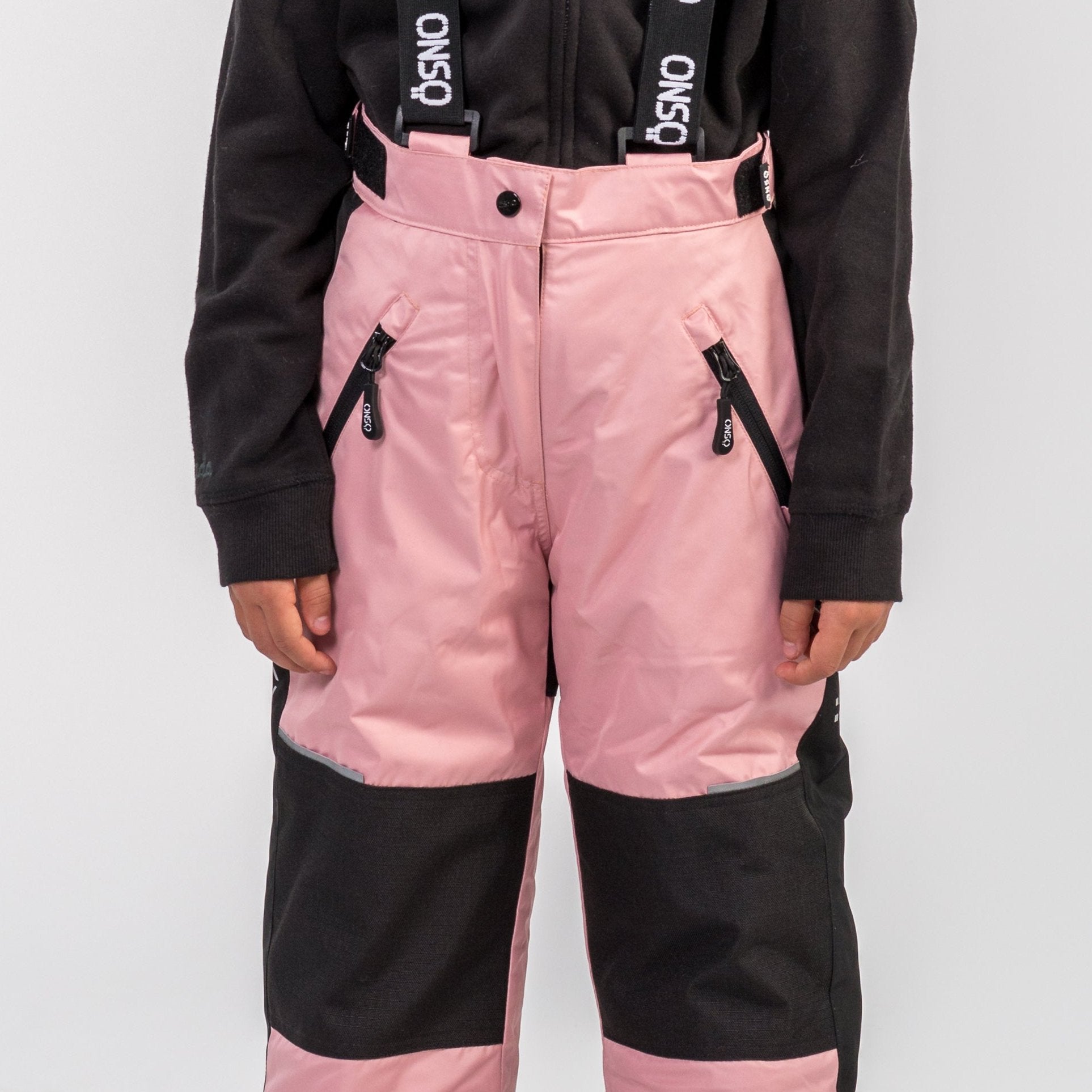 Angel's Luxury pink girls snowsuit complete with plush blush fur accents by Junior Kids