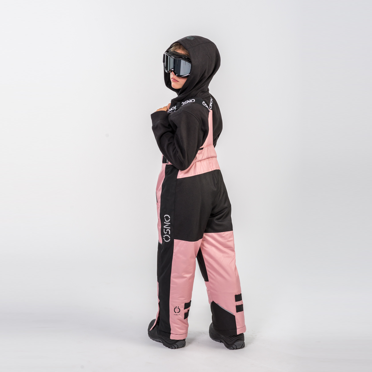 Angel's Luxury pink girls snowsuit complete with plush blush fur accents by Junior Kids