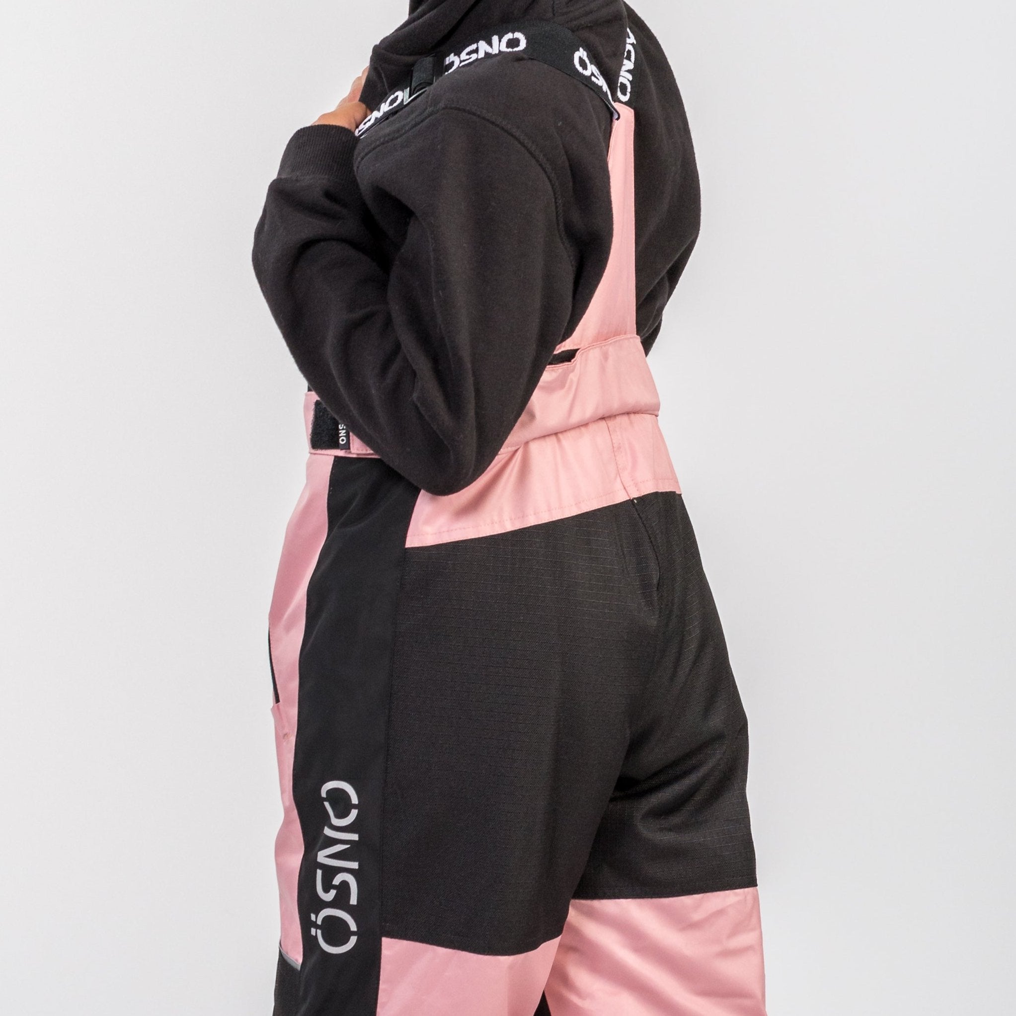 Angel's Luxury pink girls snowsuit complete with plush blush fur accents by Junior Kids