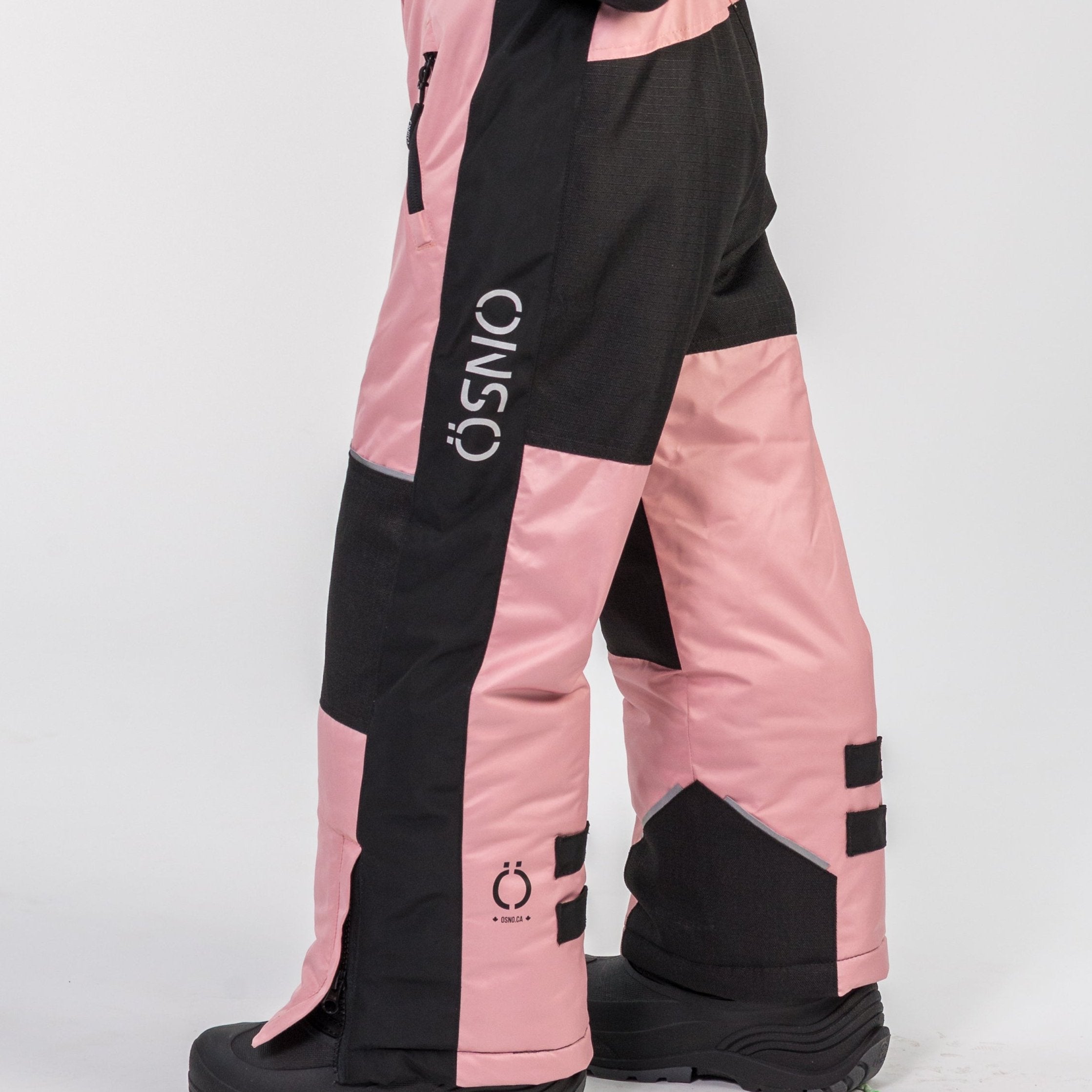 Angel's Luxury pink girls snowsuit complete with plush blush fur accents by Junior Kids
