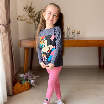 Ensemble de leggings en coton vibrants pour filles