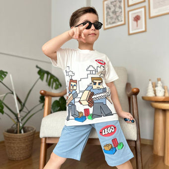 Ensemble short papa garçon