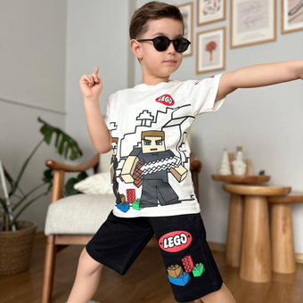 Ensemble short papa garçon