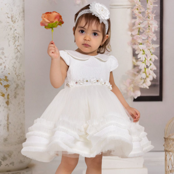 Daisy Pearls Formal Baby Dress
