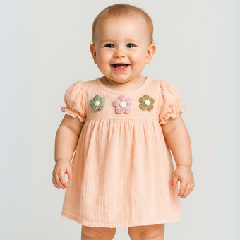Robe en coton Summer Bloom pour filles