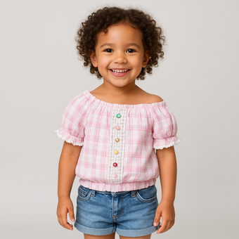 Ensemble en jean carré élégant pour filles