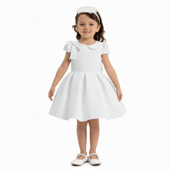 White Heart Baby Formal Dress
