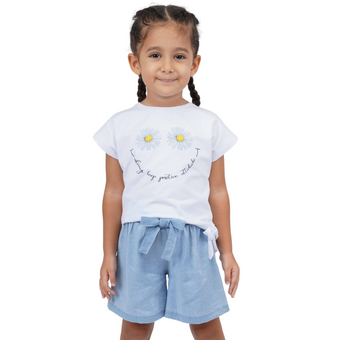 Ensemble décontracté Smile Daisy pour filles