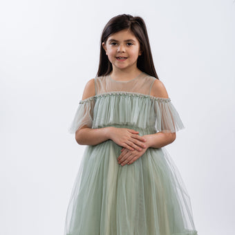 Robe blanche pour fille de la princesse Tiana