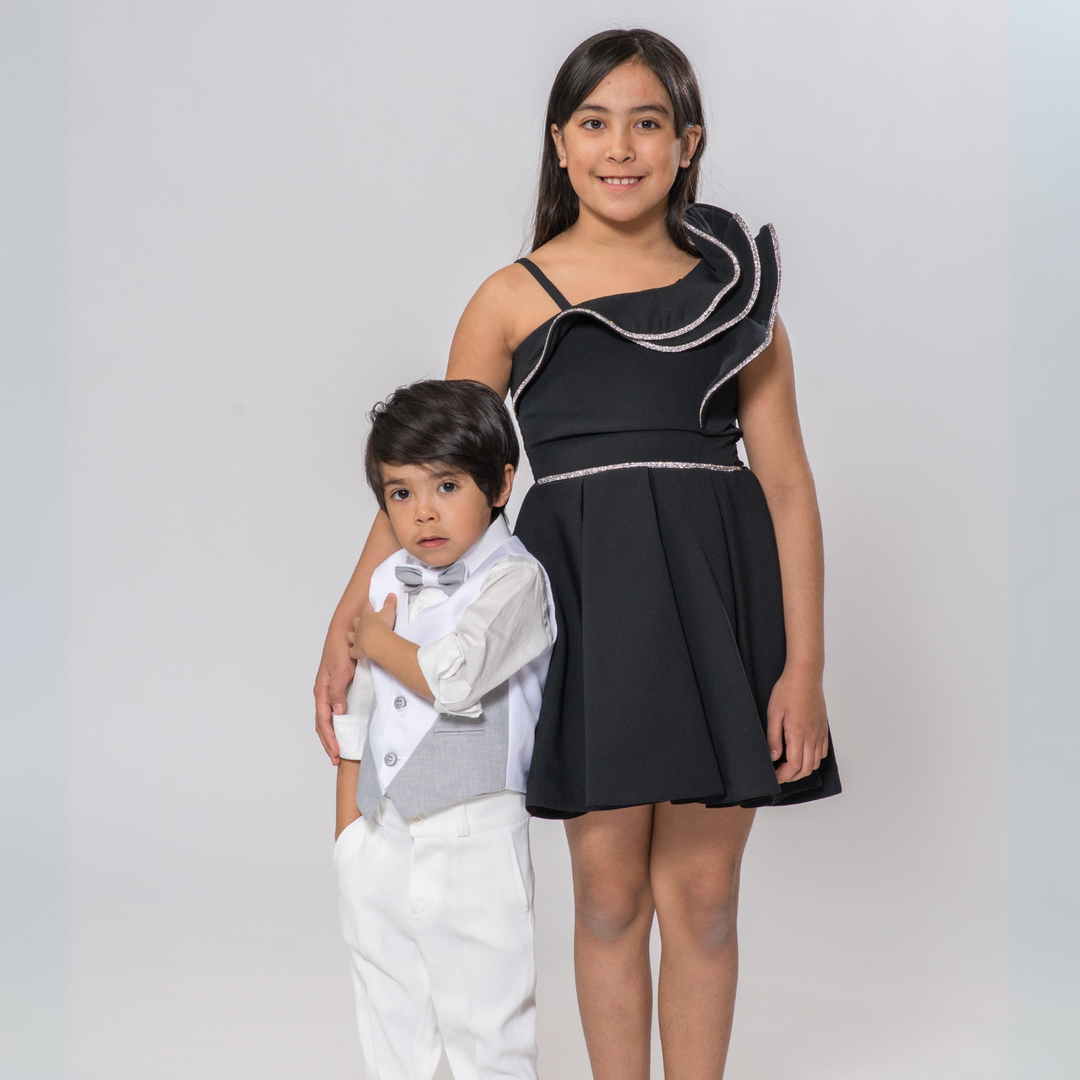 Robe de soirée élégante pour préadolescentes de célébrités
