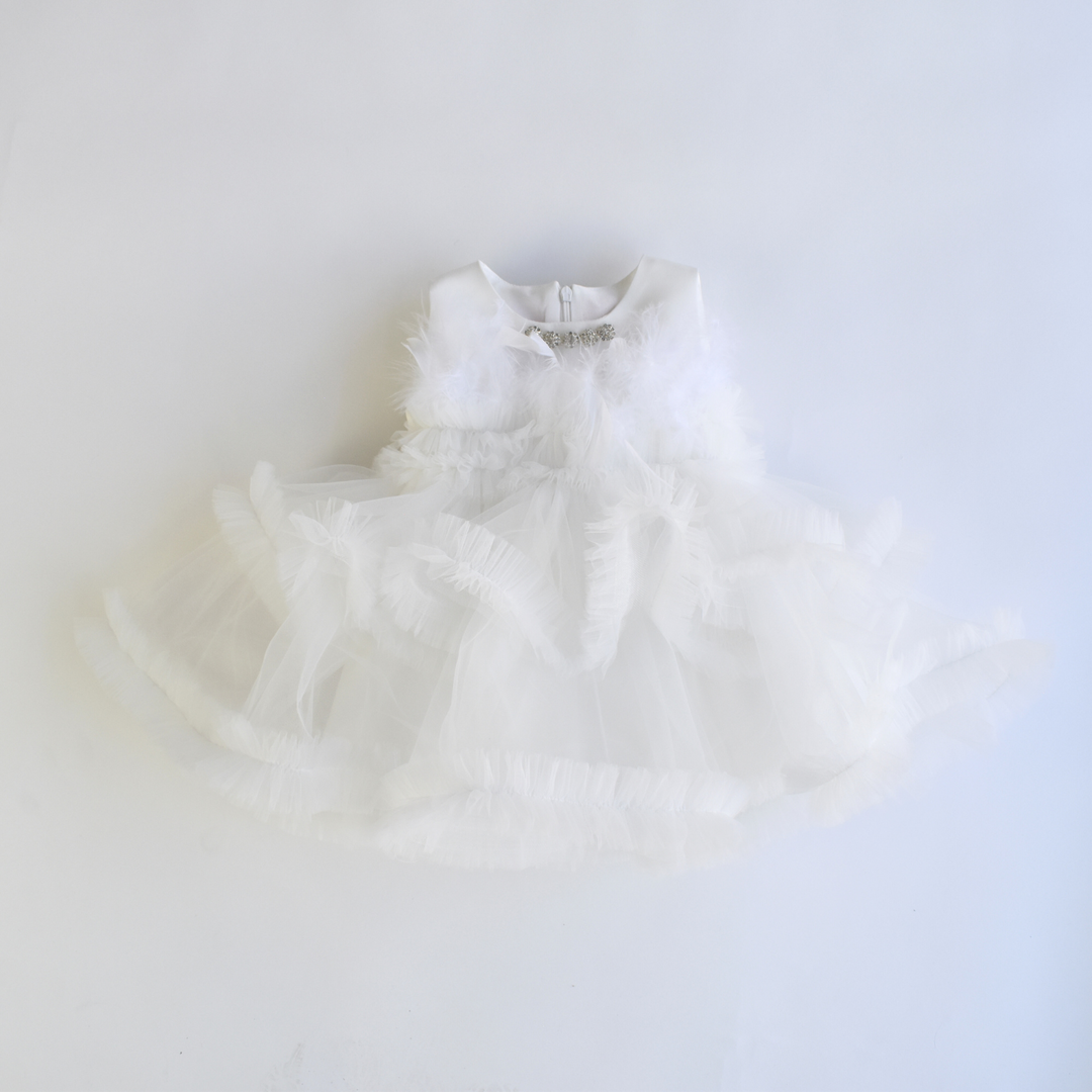 Feathers & Frills Baby Dress
