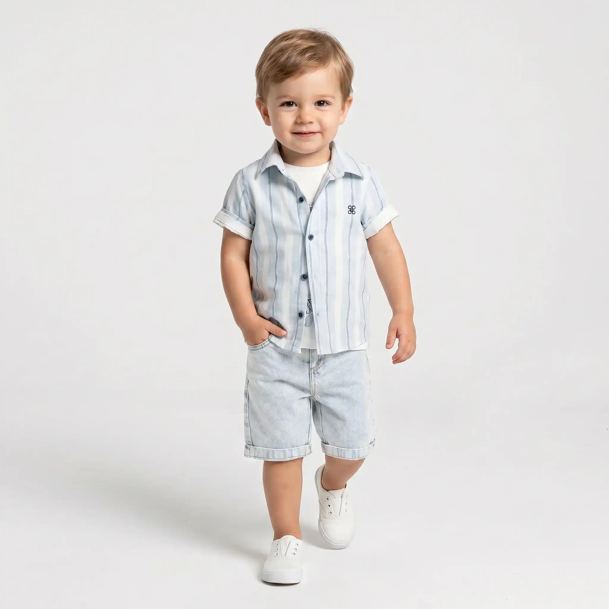Tyler Stripes Denim Set