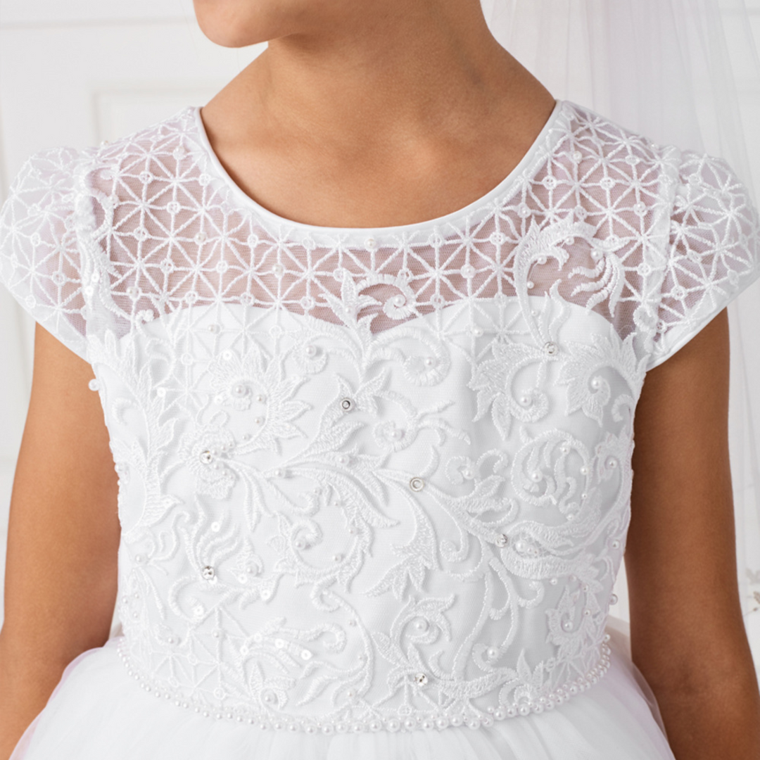 Robe de soirée en dentelle Leila pour filles