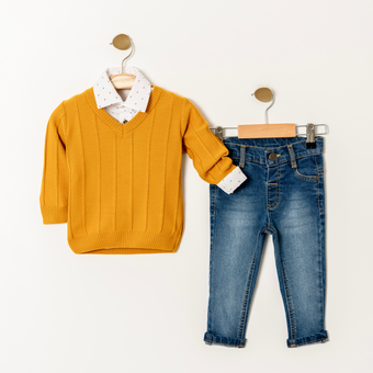 Mini Daddy Sweater Jeans Set