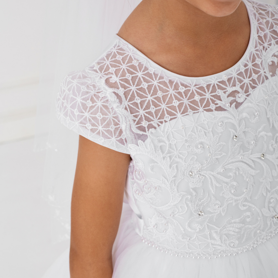 Robe de soirée en dentelle Leila pour filles