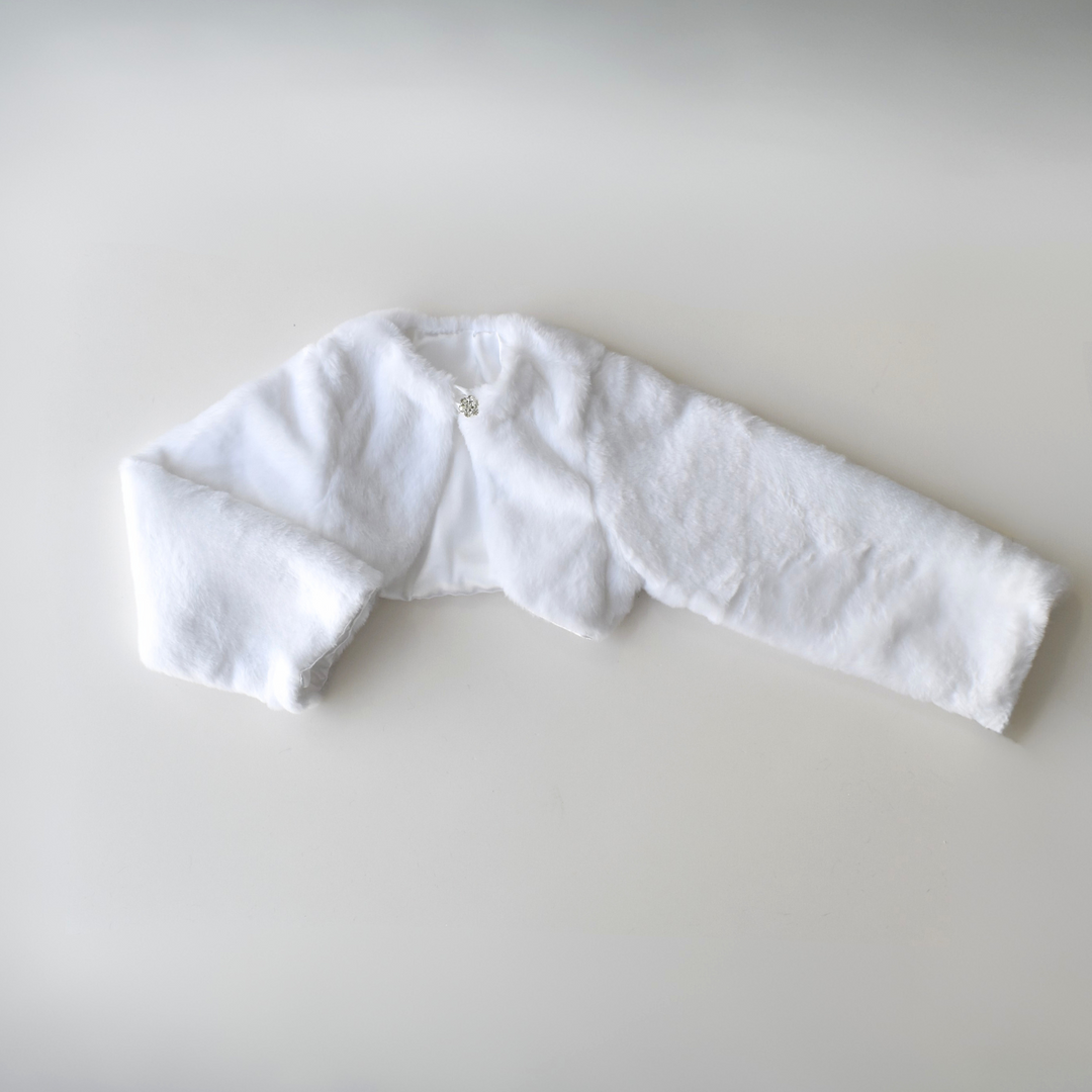 Boléro en Fourrure Blanche