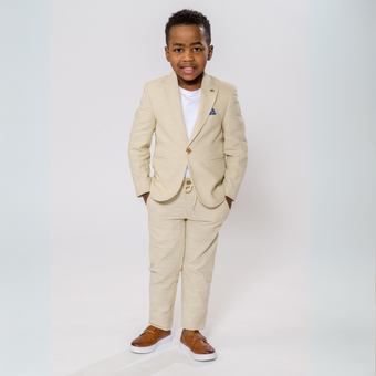 Linen Leo Boys Suit