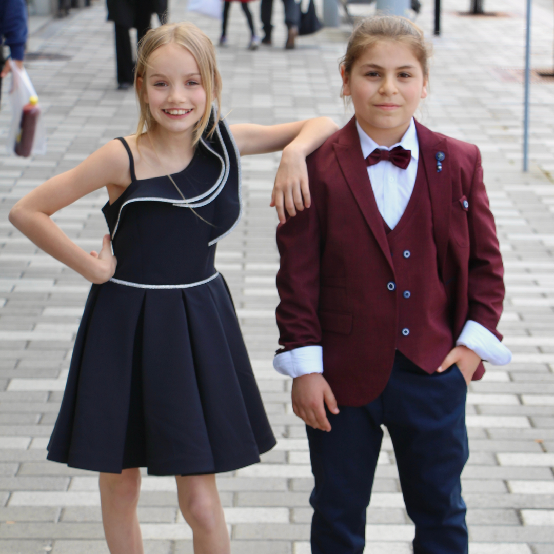 Robe de soirée élégante pour préadolescentes de célébrités