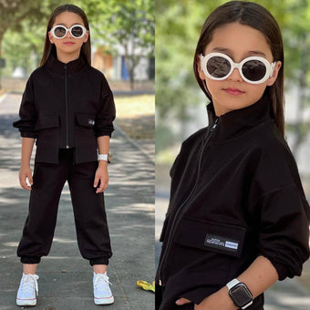 Ensemble décontracté pour filles avec poches fantaisie