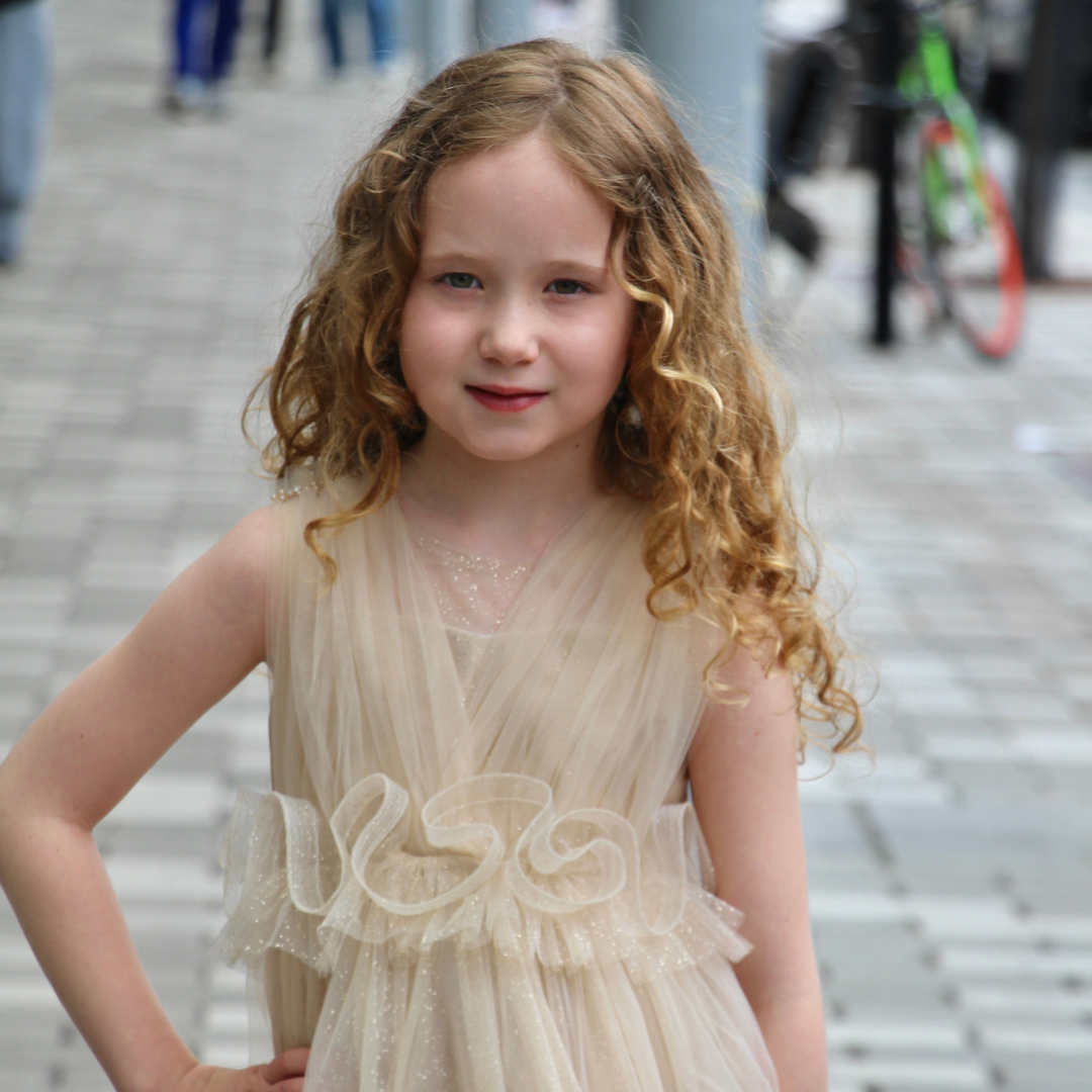 Robe formelle pour filles étoiles scintillantes