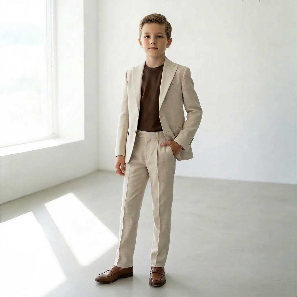 Vintage Elegance Boys Suit With Shirt