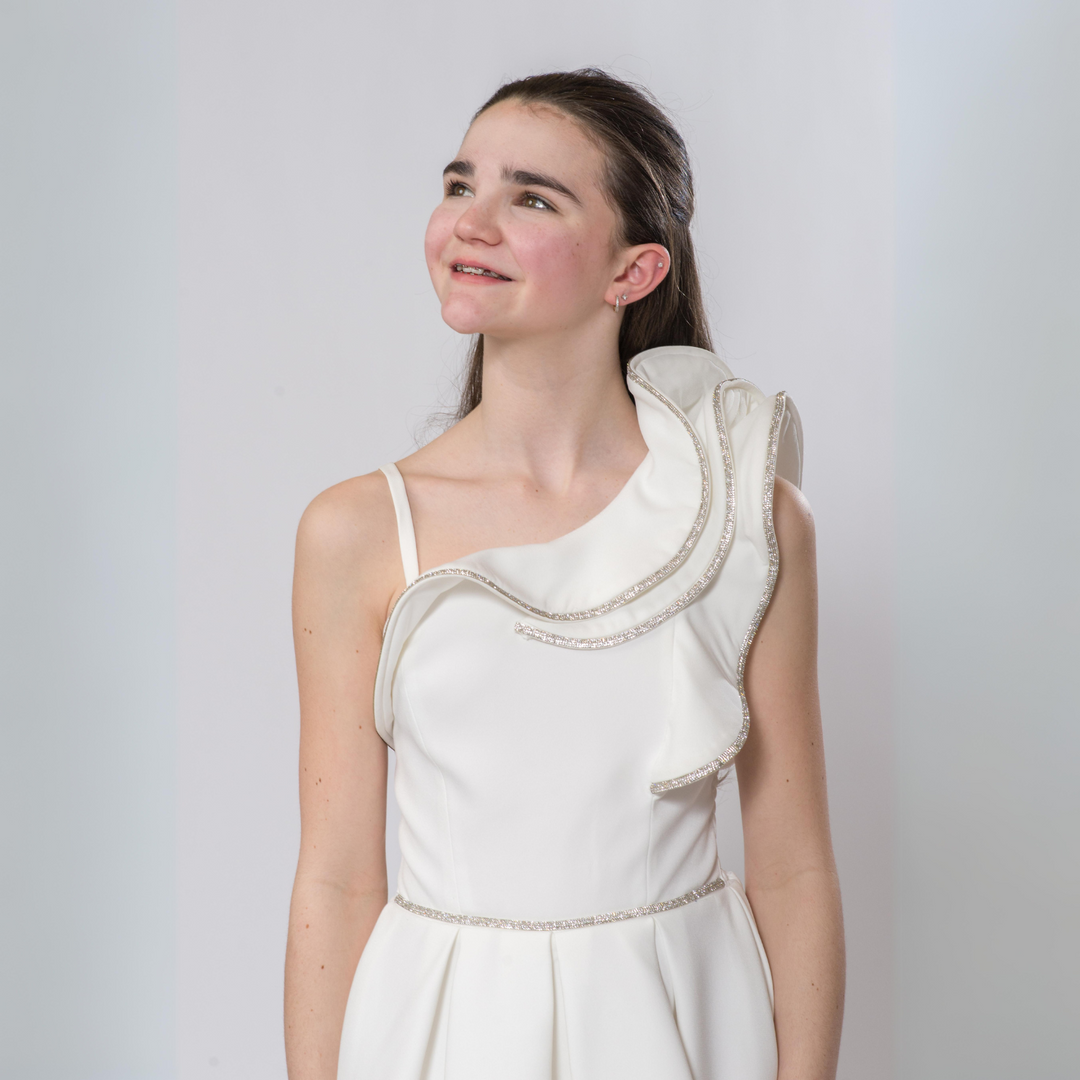 Robe de soirée élégante pour préadolescentes de célébrités