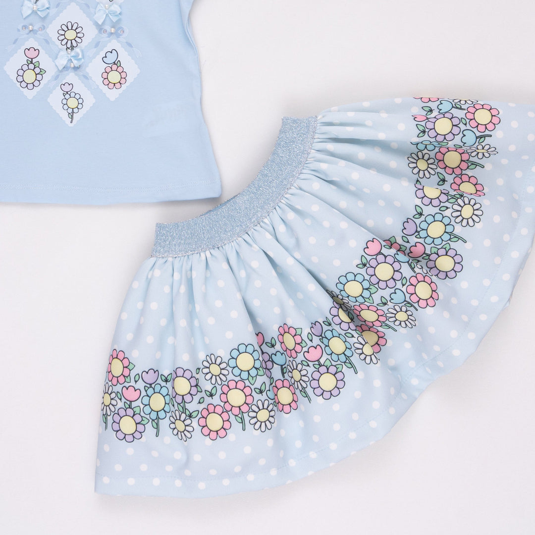 Ensemble jupe fille Blue Blossom