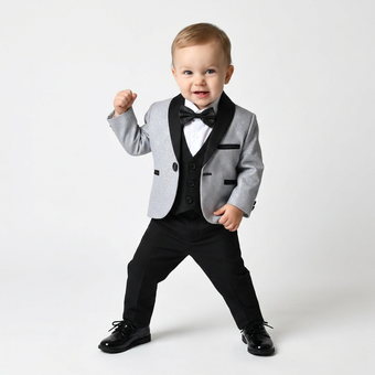 Le costume formel pour garçons de la cérémonie du bébé