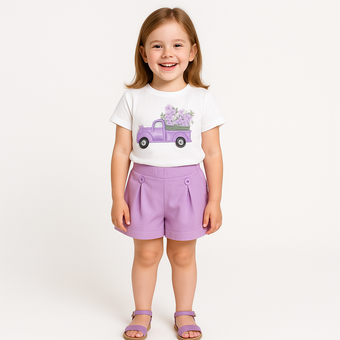 Ensemble décontracté pour filles camion lilas