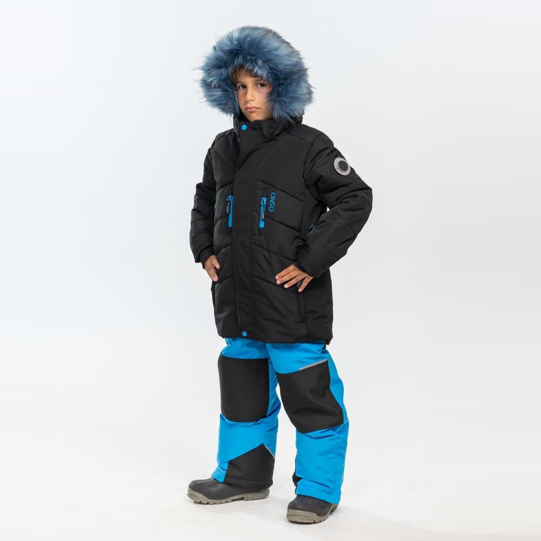 Sam's black boys snowsuit for winter activities by Junior Kids