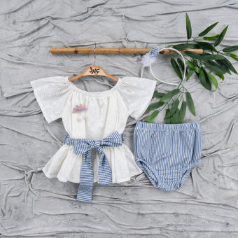 Ensemble décontracté pour filles vanille