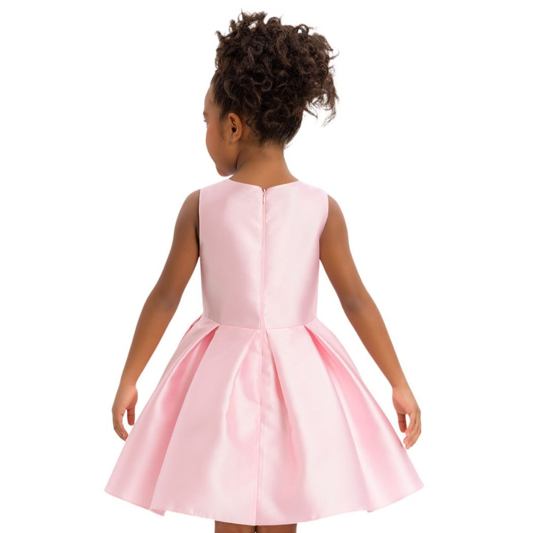 Robe formelle majestueuse en satin pour filles