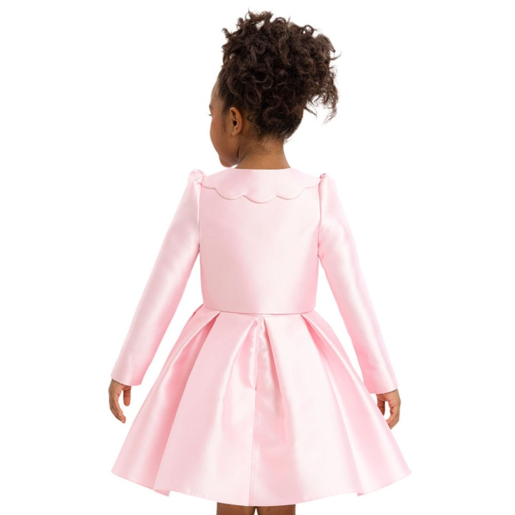 Robe formelle majestueuse en satin pour filles