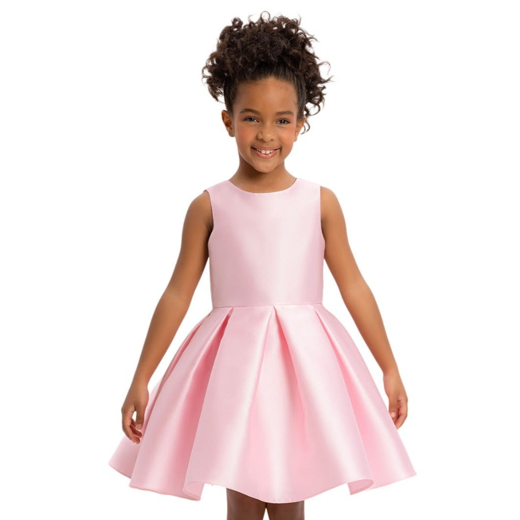 Robe formelle majestueuse en satin pour filles
