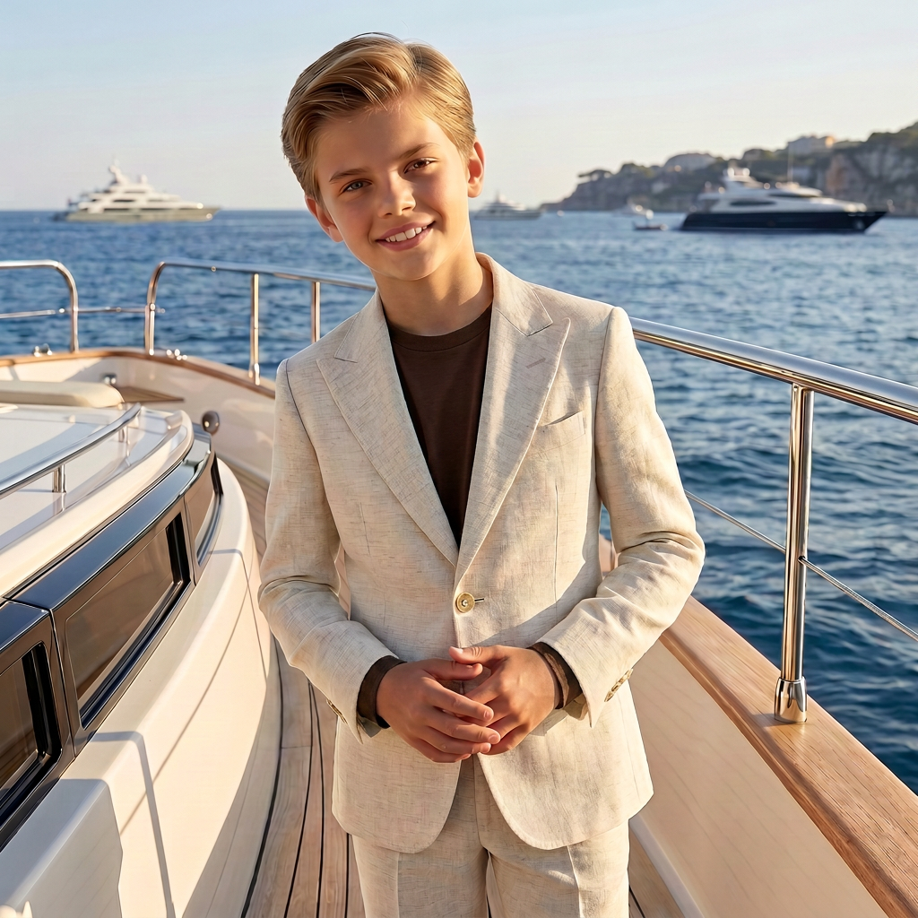 Vintage Elegance Boys Suit With Shirt
